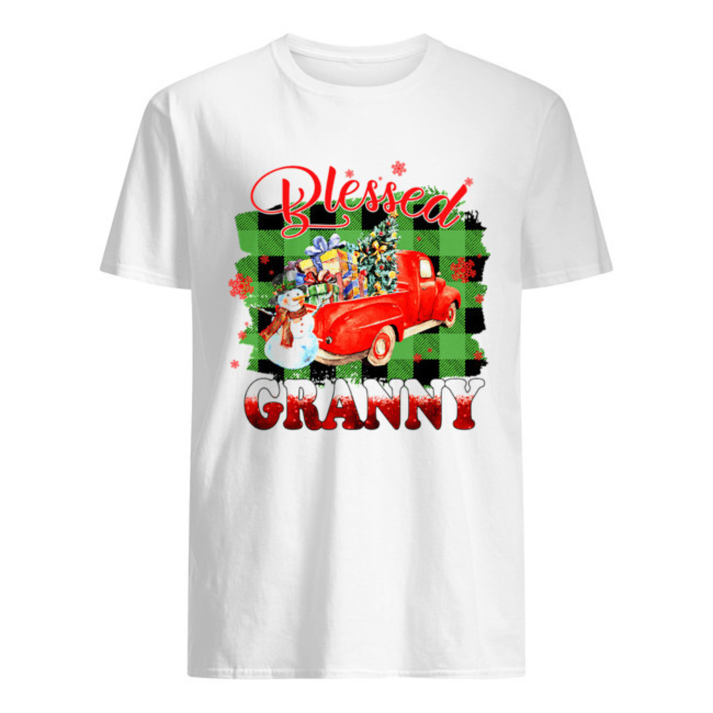 Blessed Granny Christmas Truck Snowman Tshirt